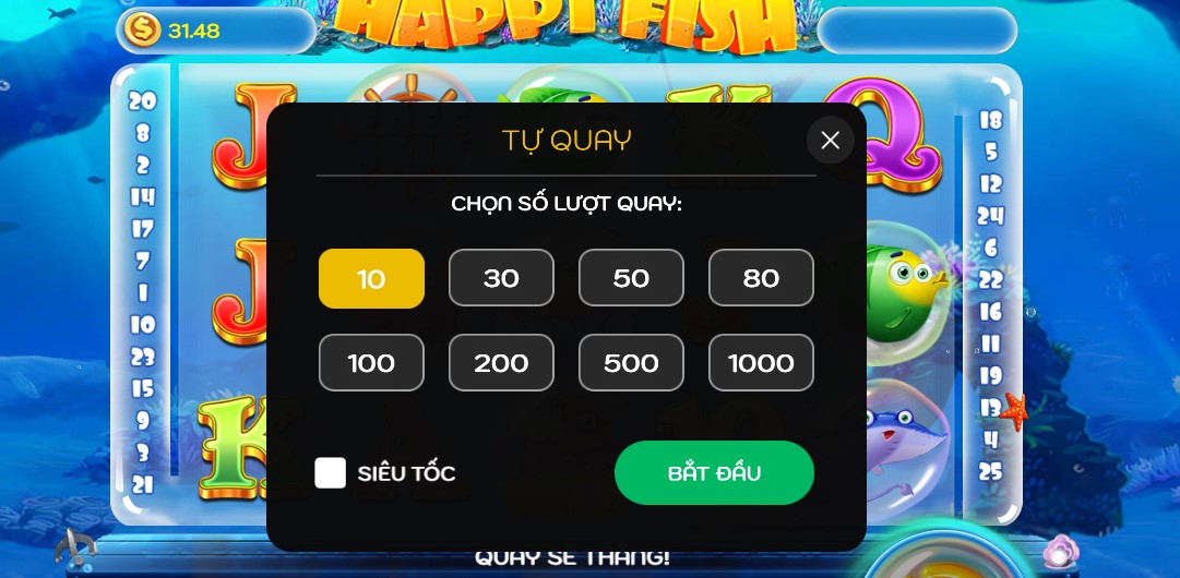 Tu dong quay thuong Happy Fish Fb88