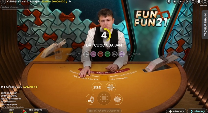 Cac buoc dat cuoc fun fun 21 188Bet