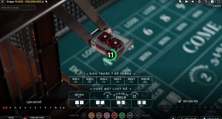 Quy dinh dat cuoc Craps 188Bet