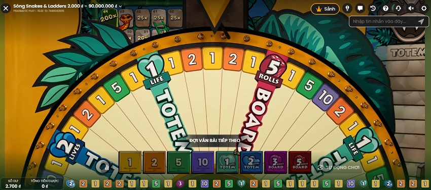 Luat choi Snakes & Ladders Live 188Bet 
