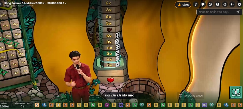 Huong dan tham gia Snakes & Ladders Live 188Bet 