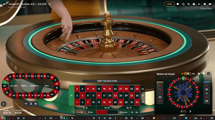 Kieu cuoc trong game PowerUp Roulette 188BET