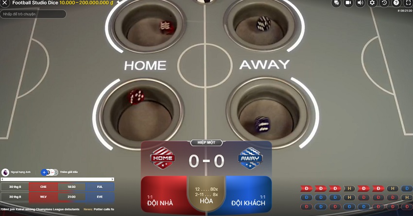 Cach choi game Football Studio Dice 188Bet