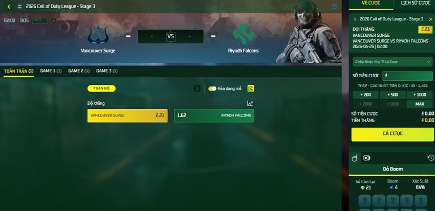 Yeu to anh huong keo cuoc Call of Duty FB88